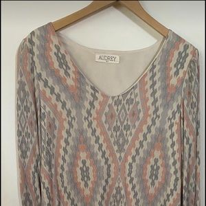 Audrey 3+1 3/4 Length Sleeve Mini Dress